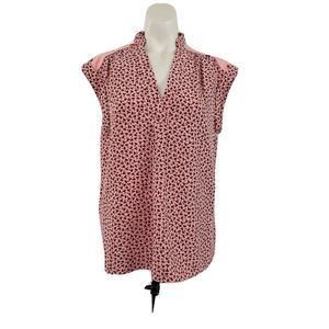Draper James Floral Popover Top Pink Print Med